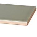 Retro metro gloucester road 7.5 x 15 glazed ceramic tile with a matte sage green finish and subtle crackle texture