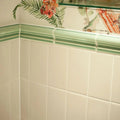 Green striped ceramic tile trim from retro metro marble arch 7.5 x 15 glazed tile collection