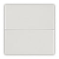Two glossy white rectangular ceramic tiles arranged vertically from retro metro south kensington glazed collection