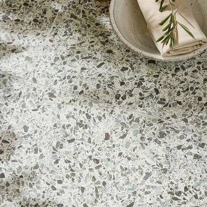Rialto Porcelain Vert 60x60cm tile laid as a floor
