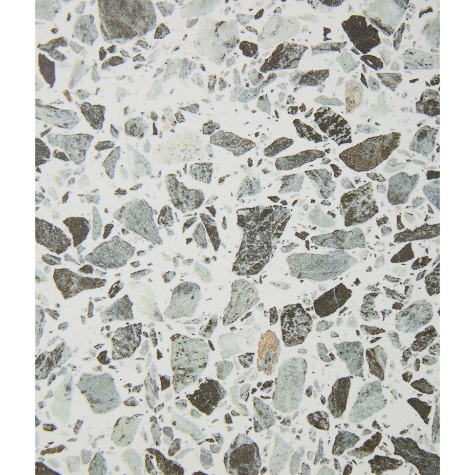 Rialto Porcelain Vert terrazzo chip pattern close-up