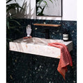 Rialto Terrazzo Foscari Honed in a bathroom setting