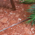 Rialto Terrazzo Santa Croce Honed red terrazzo flooring with a metallic trim strip
