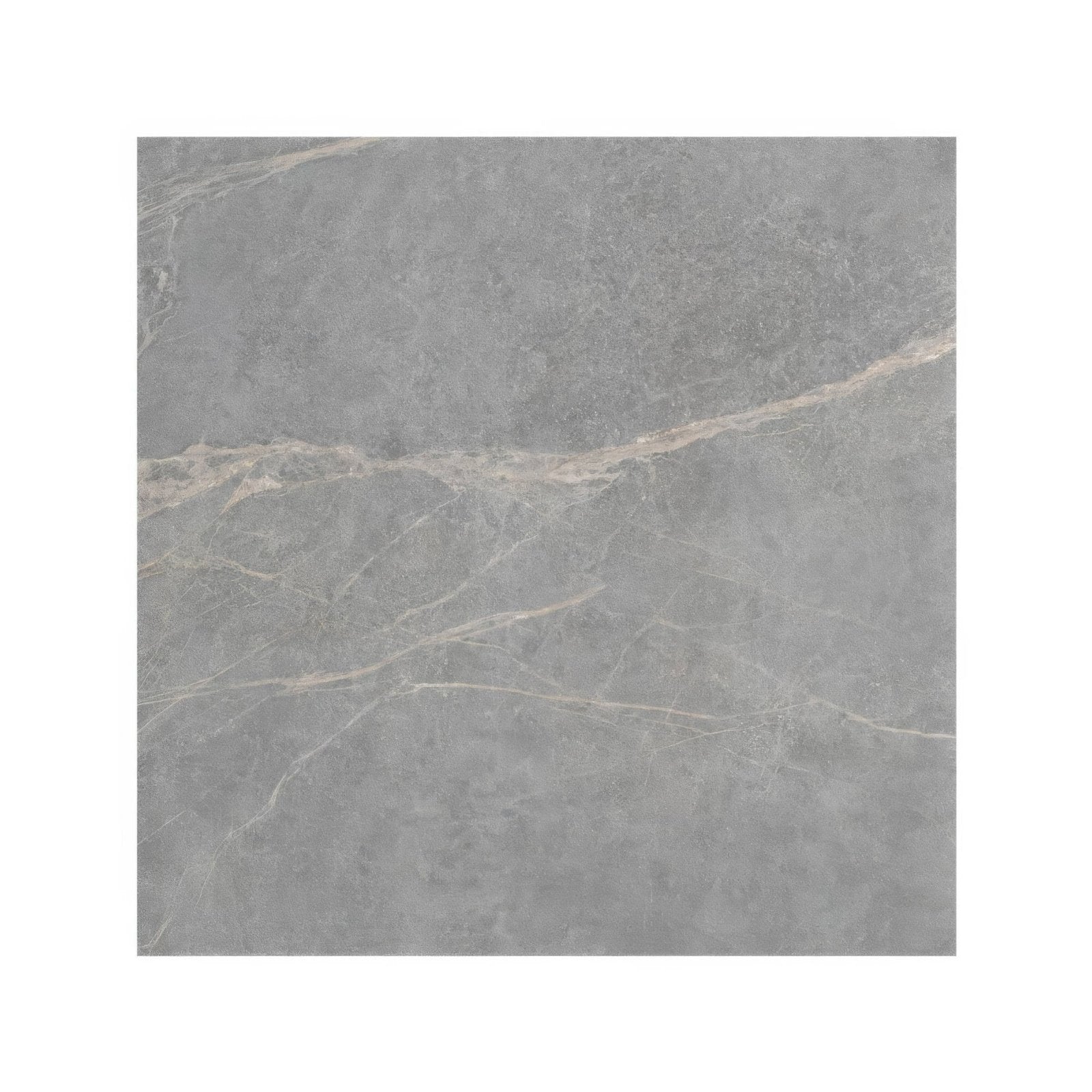 Rimini grey 60 x 60cm gray marble tile with subtle beige veining ideal for elegant flooring and walls