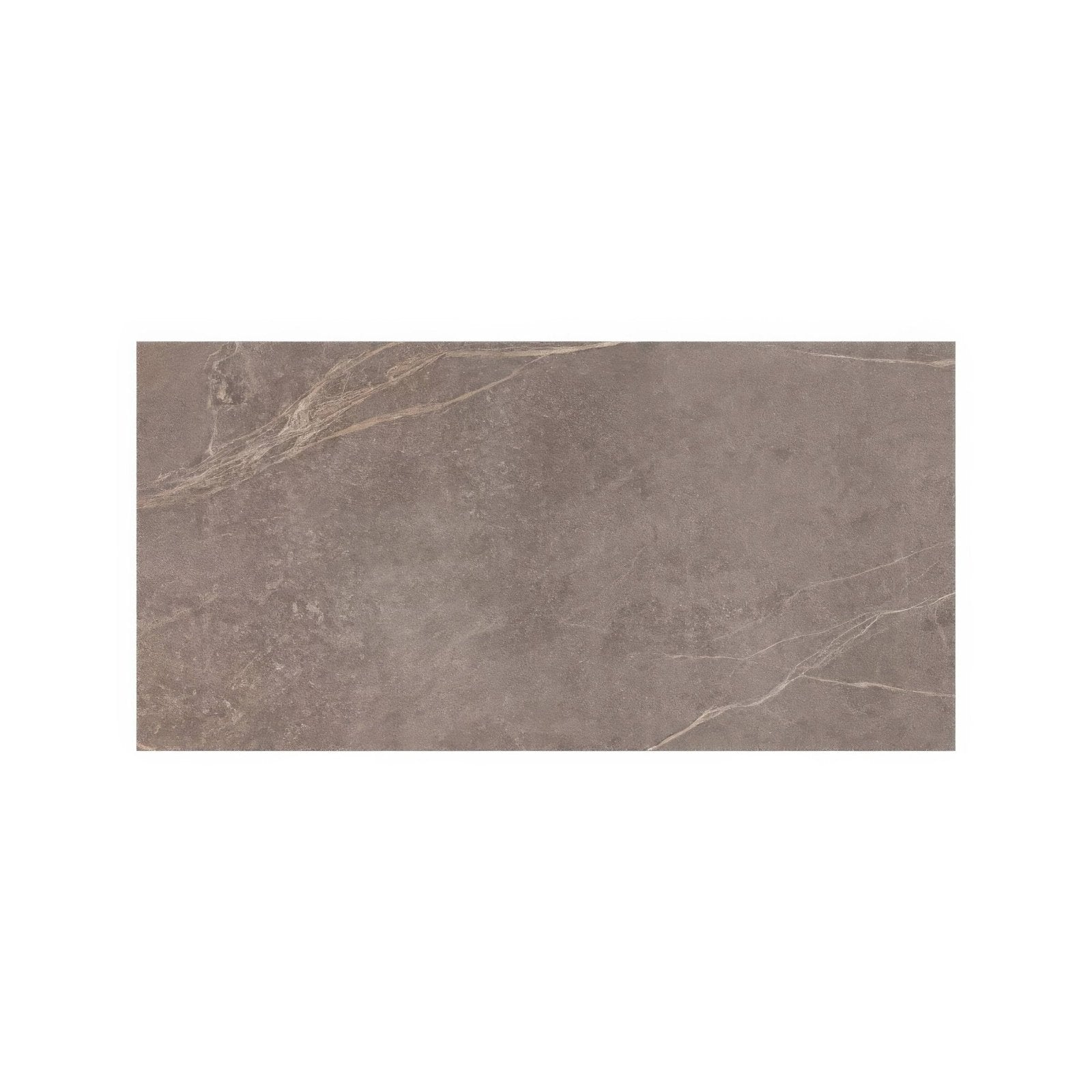 Beige marble-effect rectangular rimini taupe tile with subtle veining measuring 60 x 120cm
