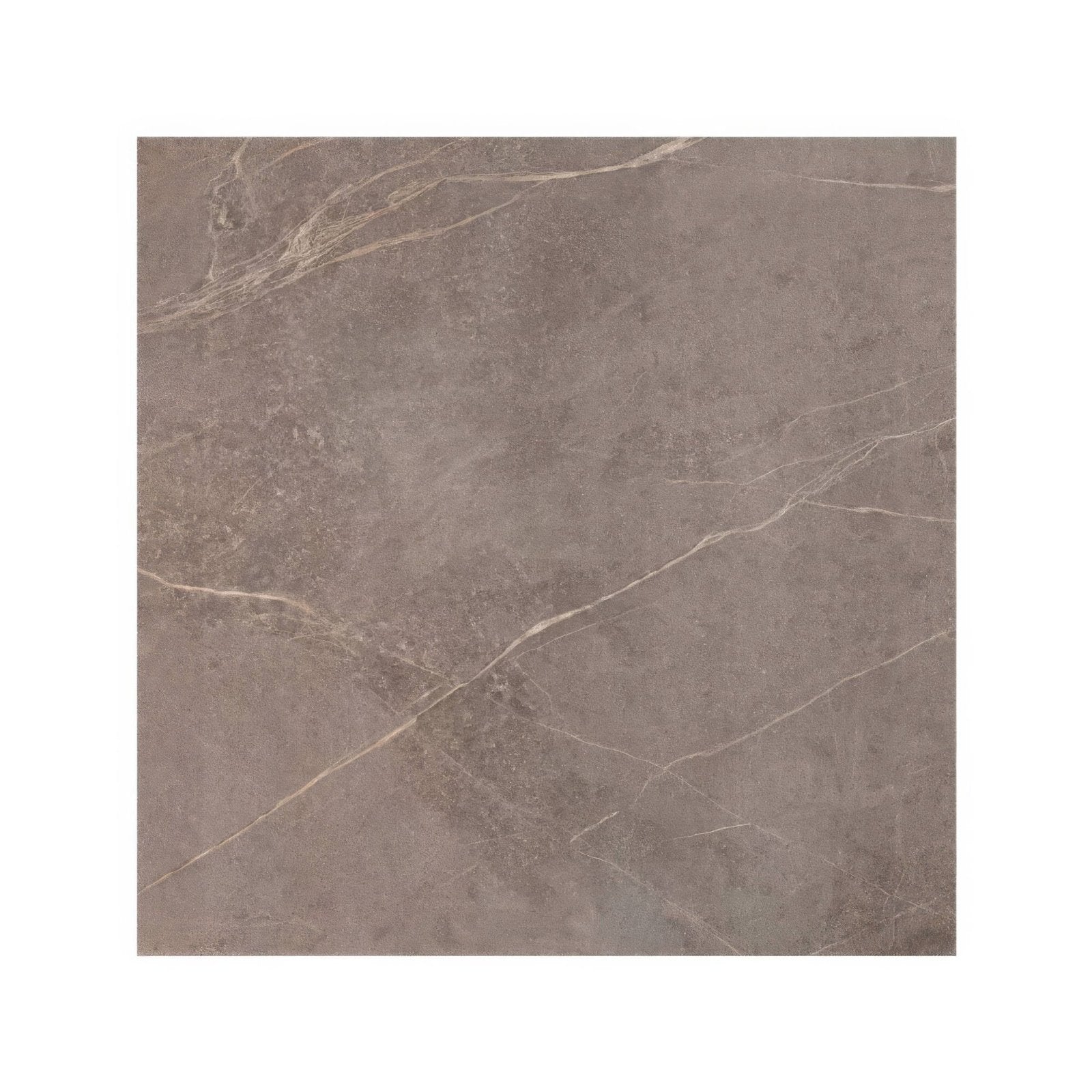 Gray stone tile rimini taupe 60 x 60cm with subtle white veining ideal for flooring and wall applications