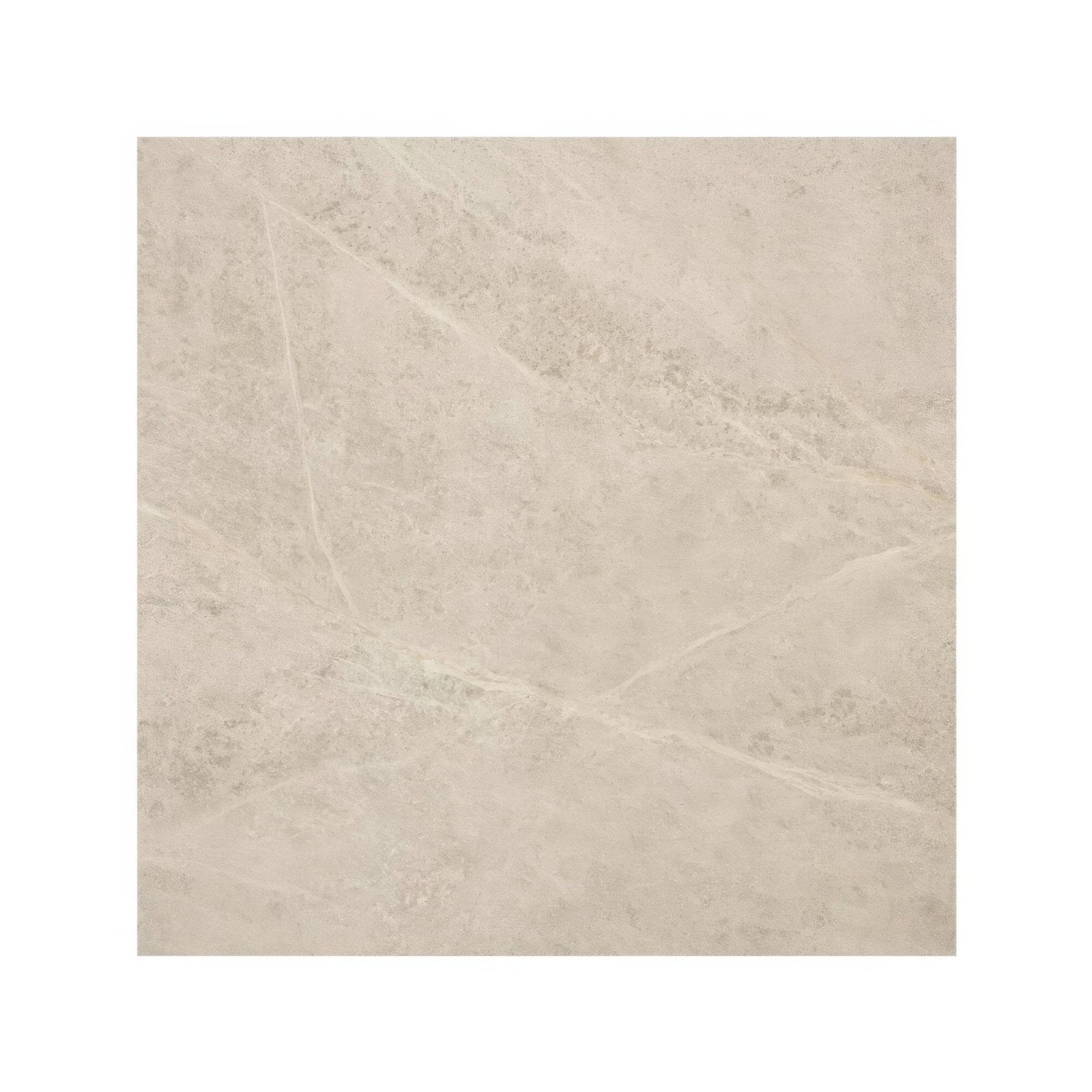Beige marble-effect square tile rimini white 60 x 60cm with subtle veining for flooring and wall use