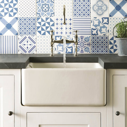Riviera Blue on Brilliant White