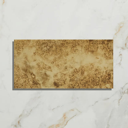 Rococo Glass Mirror Brass