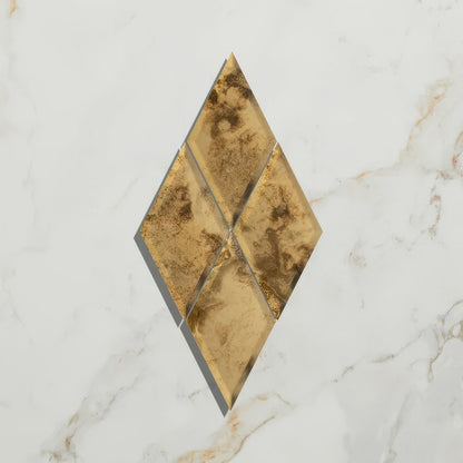 Rococo Mirror Diamond Glass Brass