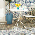 Romanesque Dark Blue and Dark Jade on White