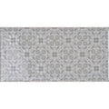 Rosemoor on dunwich gray and white ornate floral patterned ceramic tile suitable for wall or floor installation