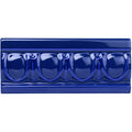 Royal Blue Egg & Dart Moulding Ceramic Wall Tile 152x65mm