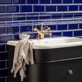 Royal Blue Metro Bevelled Tile in a bathroom setting