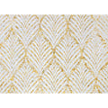 Elegant white and gold mother-of-pearl mosaic tile royal palm golden promise with repeating feather-like pattern