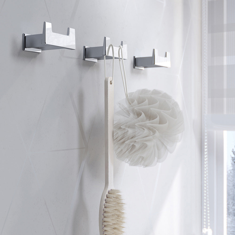 S Cube Robe Hook in Chrome - Origins Living, view 2