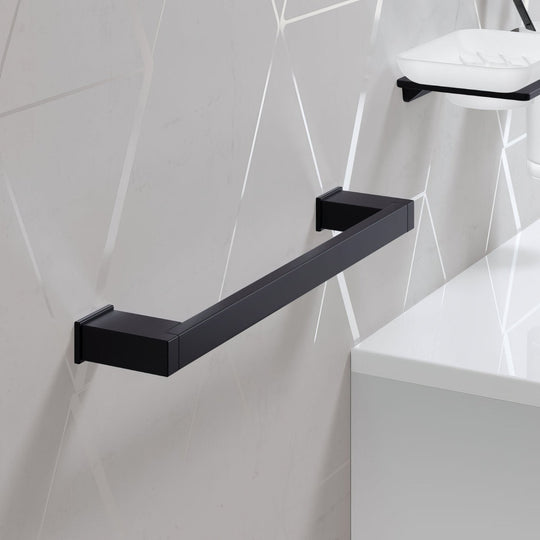 S Cube Towel Rail 35cm – Black
