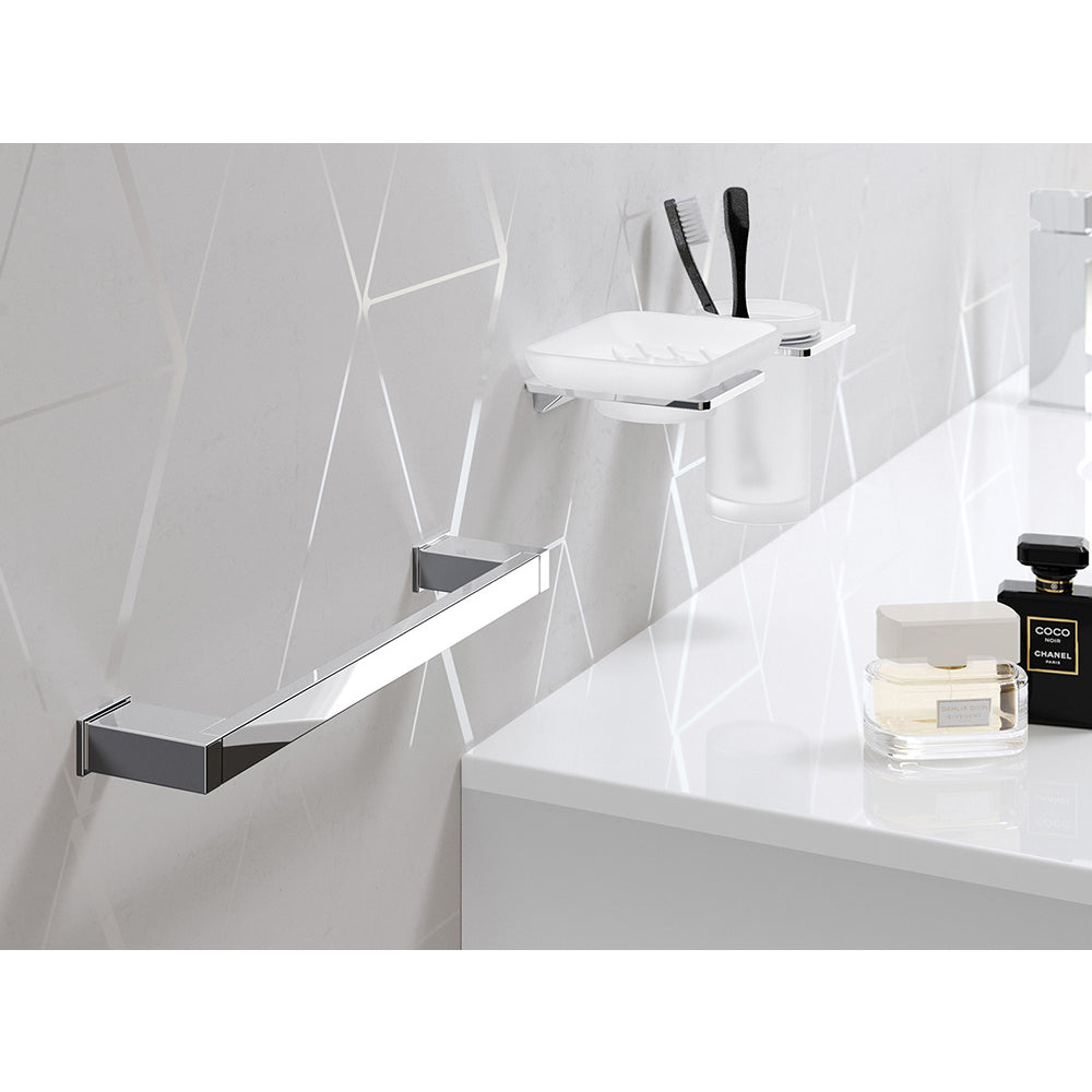 S Cube Towel Rail 42cm in Chrome - Origins Living, view 2
