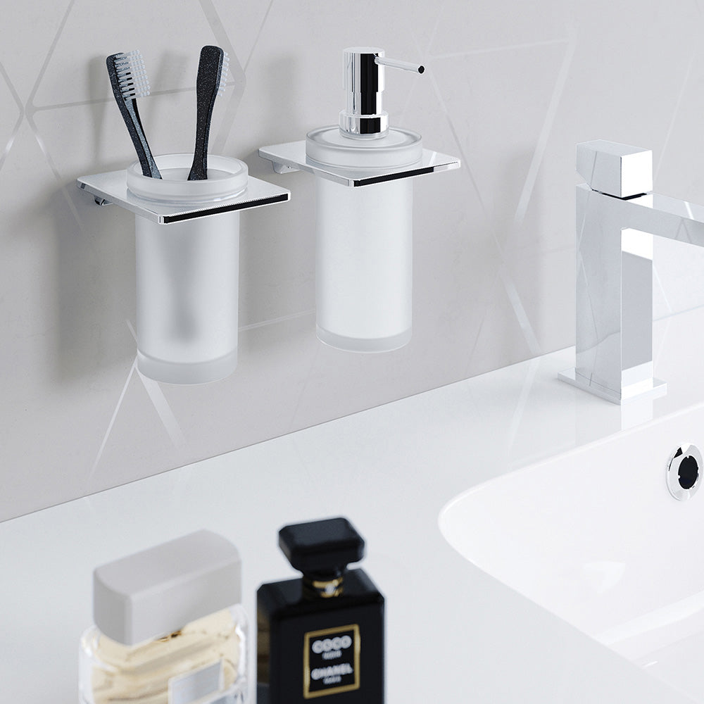 S Cube/Eletech Soap Dispenser in Chrome - Origins Living, view 2
