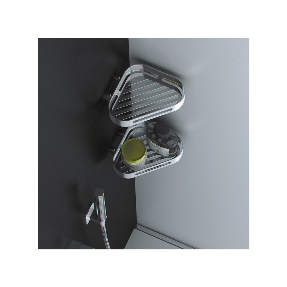 S5 Fahrenheit Corner Basket in Chrome - Origins Living, view 2