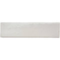 A rectangular matte-finished white ceramic sand smooth brick tile with subtle texture and slightly uneven edges