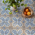 Sardinia porcelain gioia blue and white ceramic tiles with geometric and floral patterns for decorative use