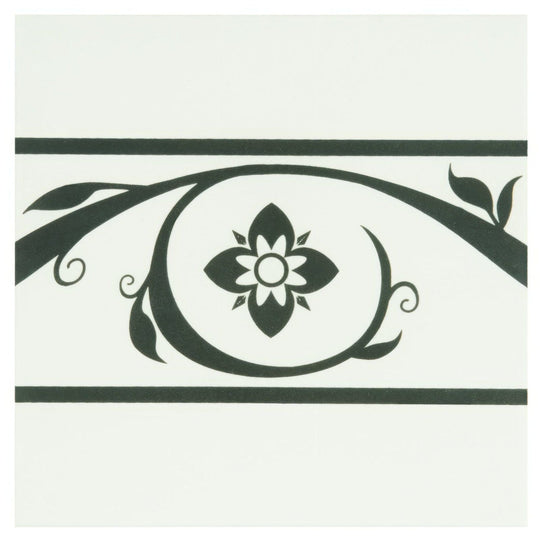 Saxon Border Black on White