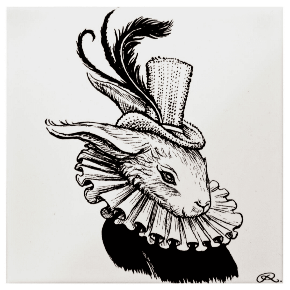 Rory Dobner Bling Bunny Tile - Ceramic