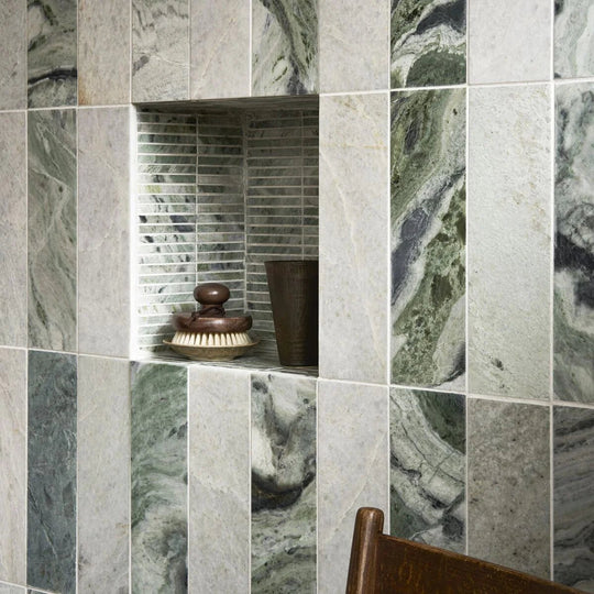 Seaspray Green Marble Tile 10 x 30cm - alternate view