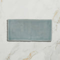 Seaton ceramic rock pool light blue rectangular tile with subtle crackled glaze finish
