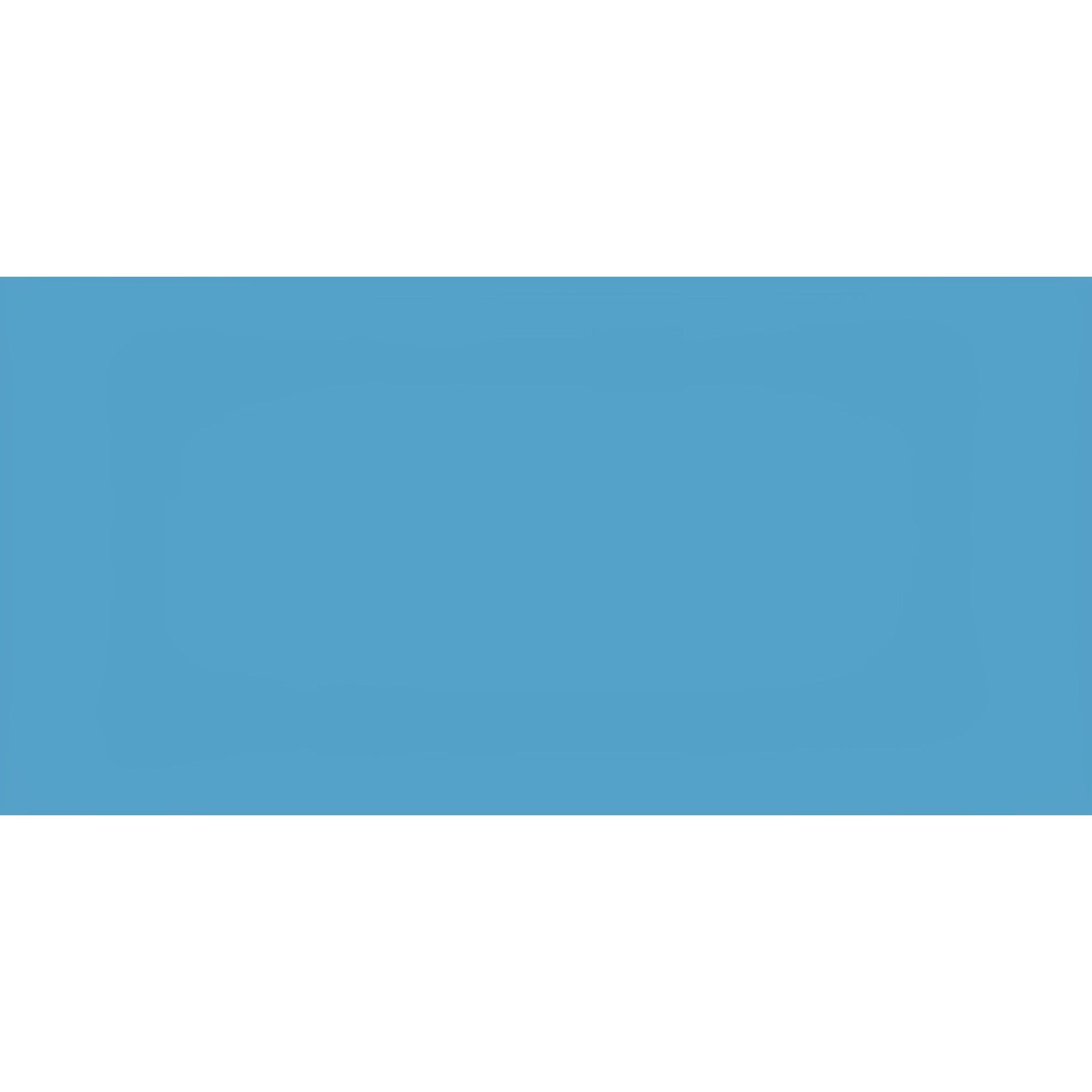 Solid blue rectangular banner representing seine clear glass brick product with transparent glass texture and smooth edges