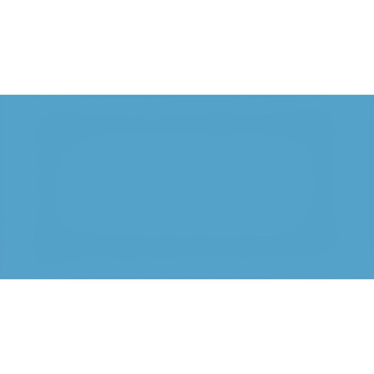 Solid blue rectangular banner representing seine clear glass brick product with transparent glass texture and smooth edges