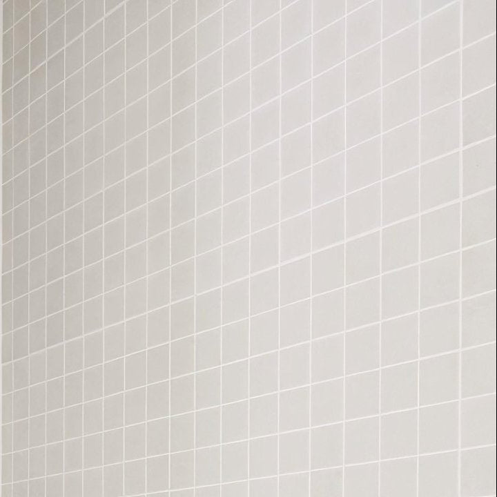 White square select bianco mosaic tiles with thin white grout lines for wall and floor use