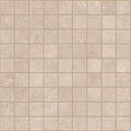 Beige select cenere mosaic square tile with subtle natural stone texture and light grout lines