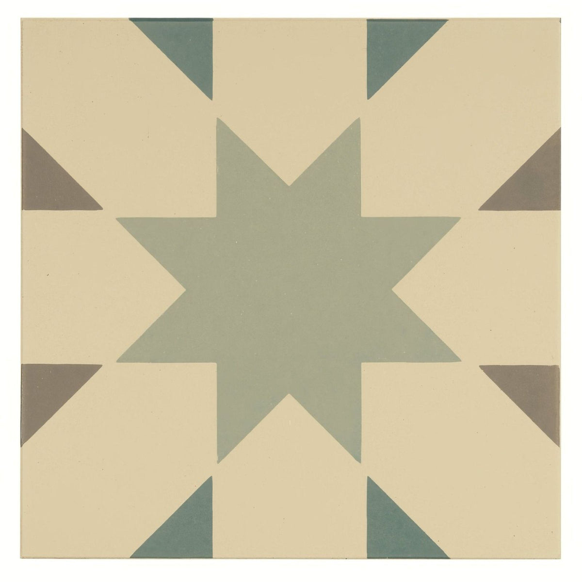 Seville Light Grey, Light Jade and Dark Jade on White shown as flooring