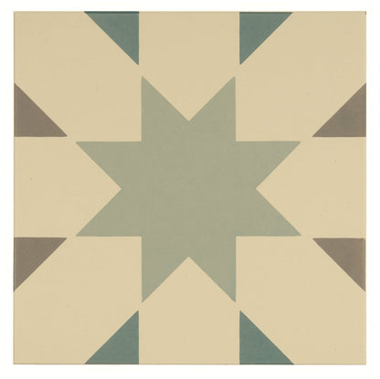 Seville Light Grey, Light Jade and Dark Jade on White