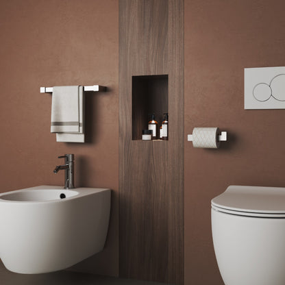 Spluga Towel Rail 45cm in Chrome - Origins Living