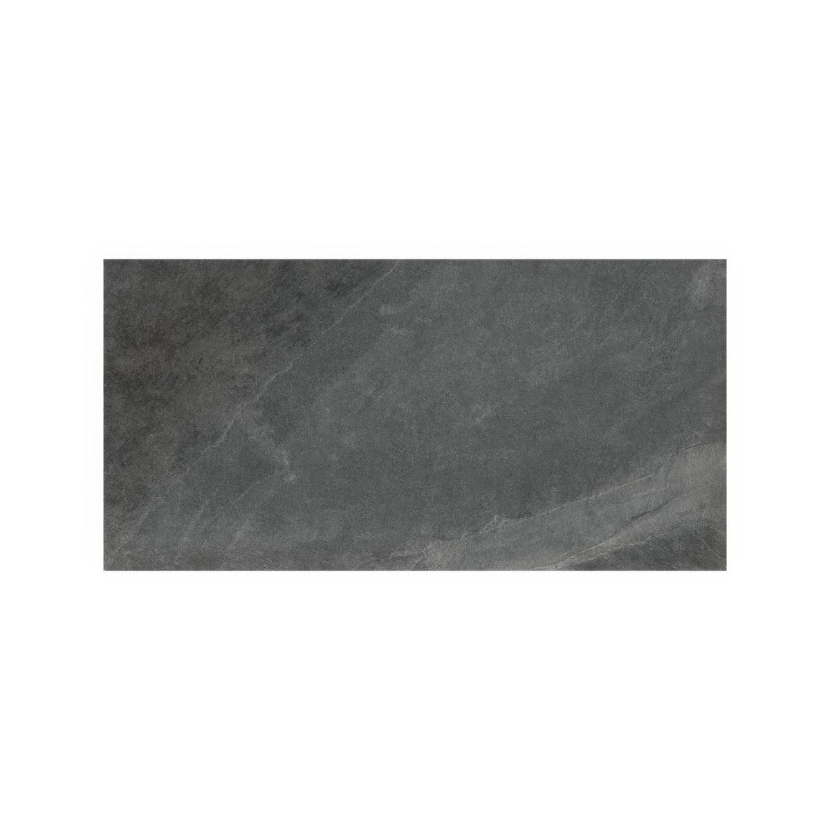 Dark gray shale black rectangular tile 30 x 60cm with subtle natural stone-like veining for flooring and walls