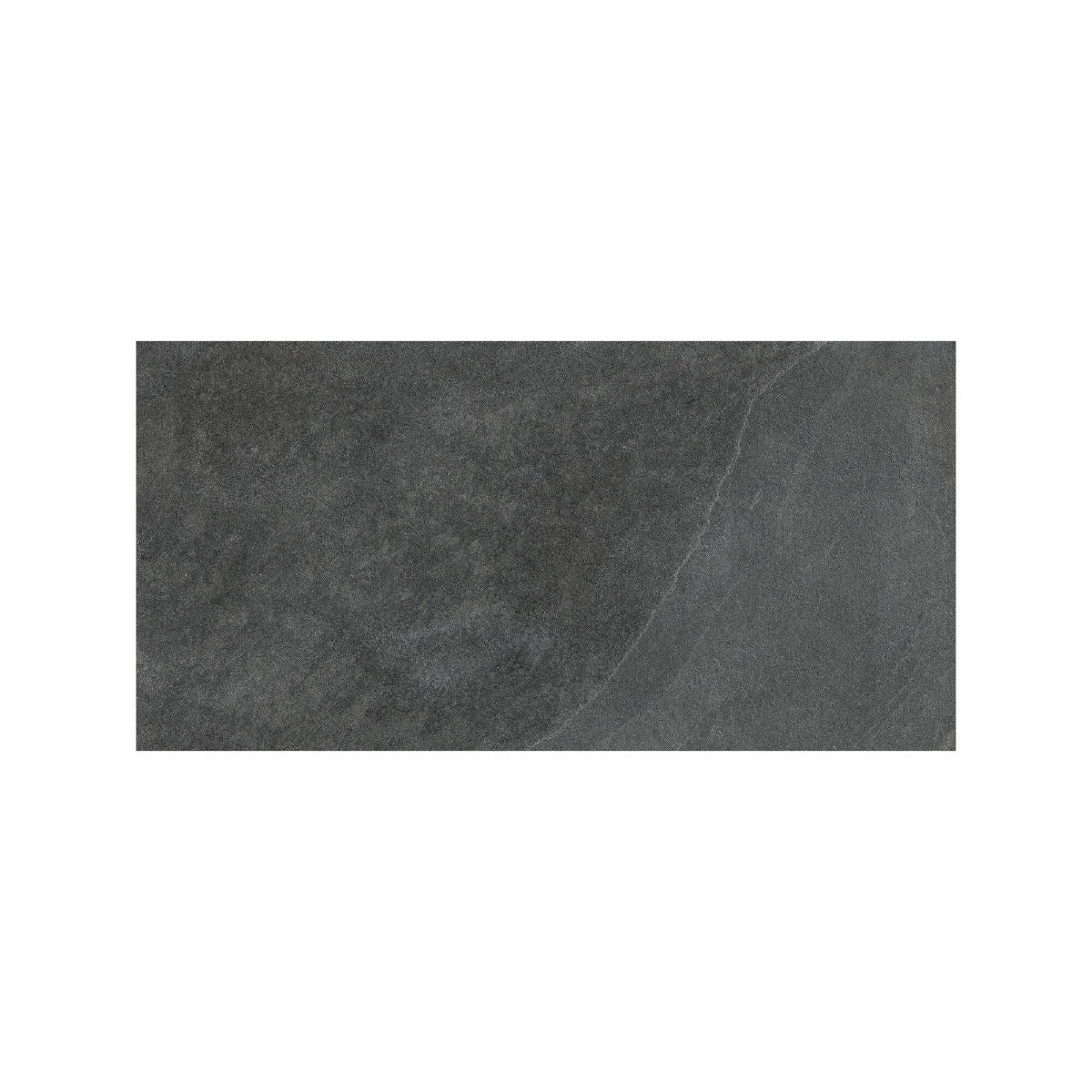 Dark gray shale black rectangular tile 60 x 120cm with a textured stone-like surface for flooring and walls