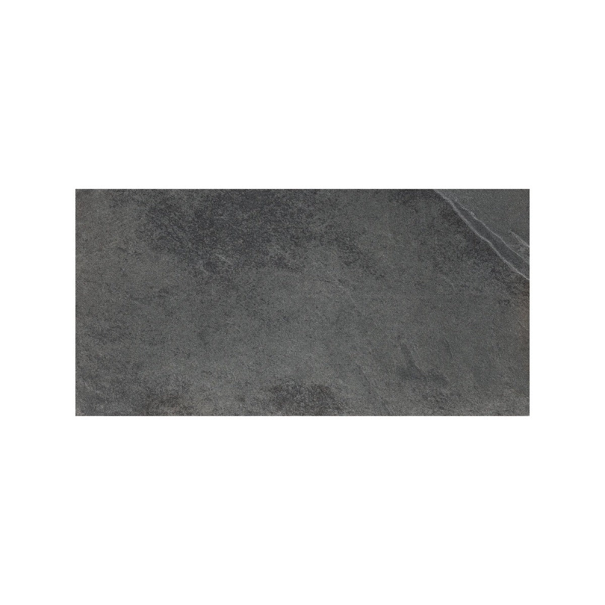 Shale black dark gray stone tile with subtle veining and matte finish sized 60 x 120cm for flooring and walls