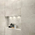 Beige shale white 30 x 60cm marble-effect wall tiles with subtle veining and smooth glossy finish