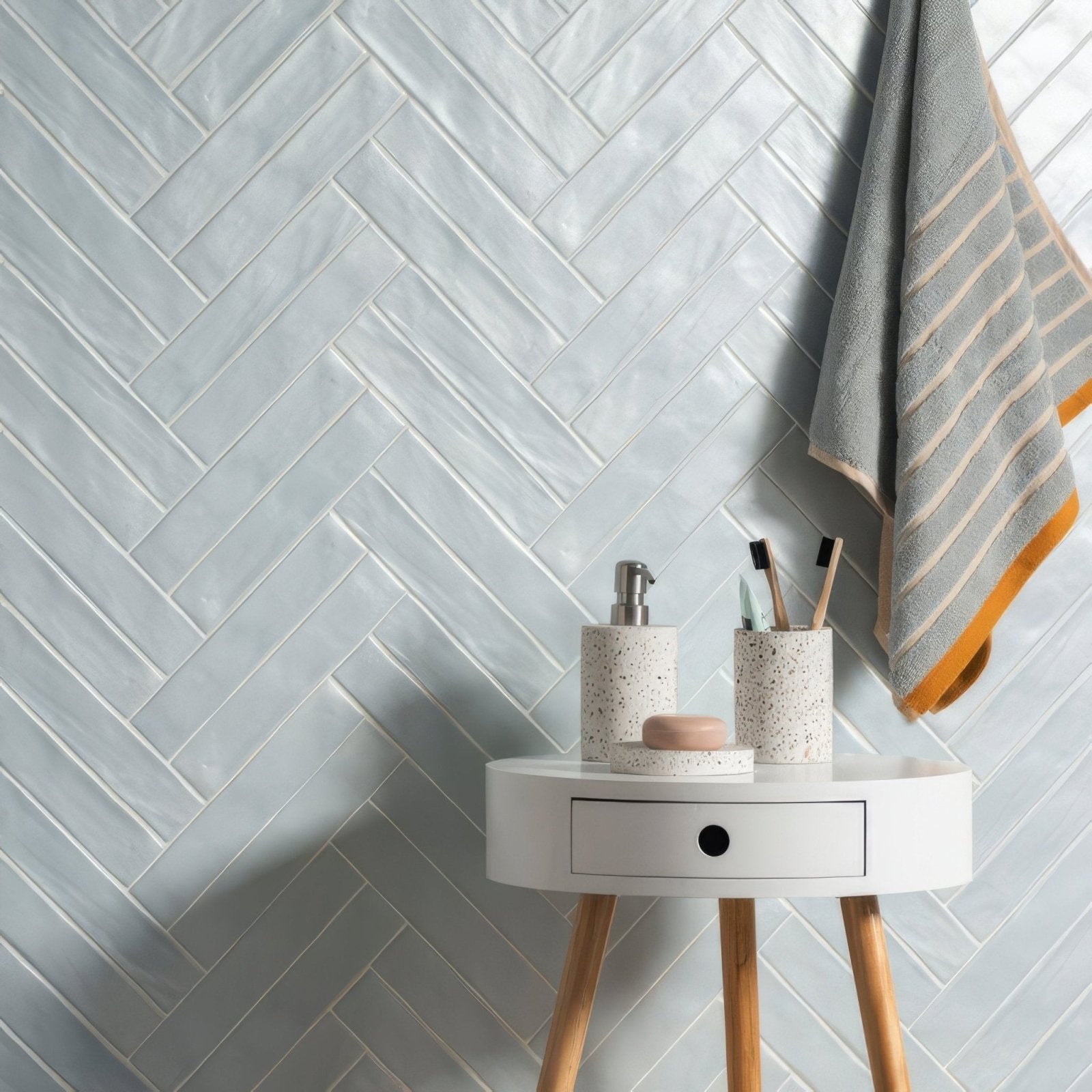 Sherbet Blue Brick 5x25cm