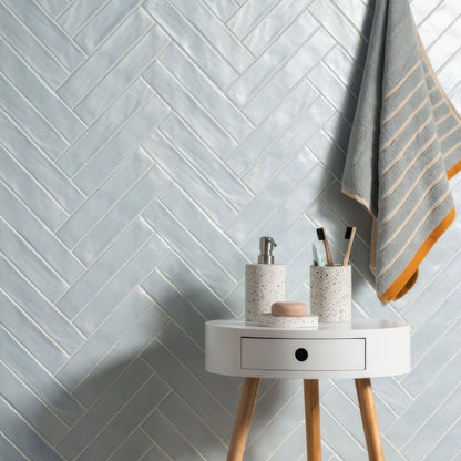 Sherbet Blue Brick 5x25cm