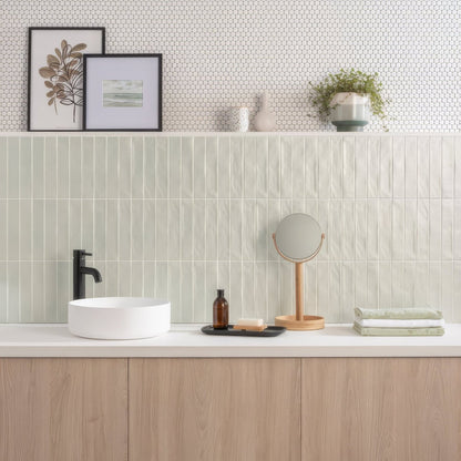 Sherbet Green Brick 5x25cm