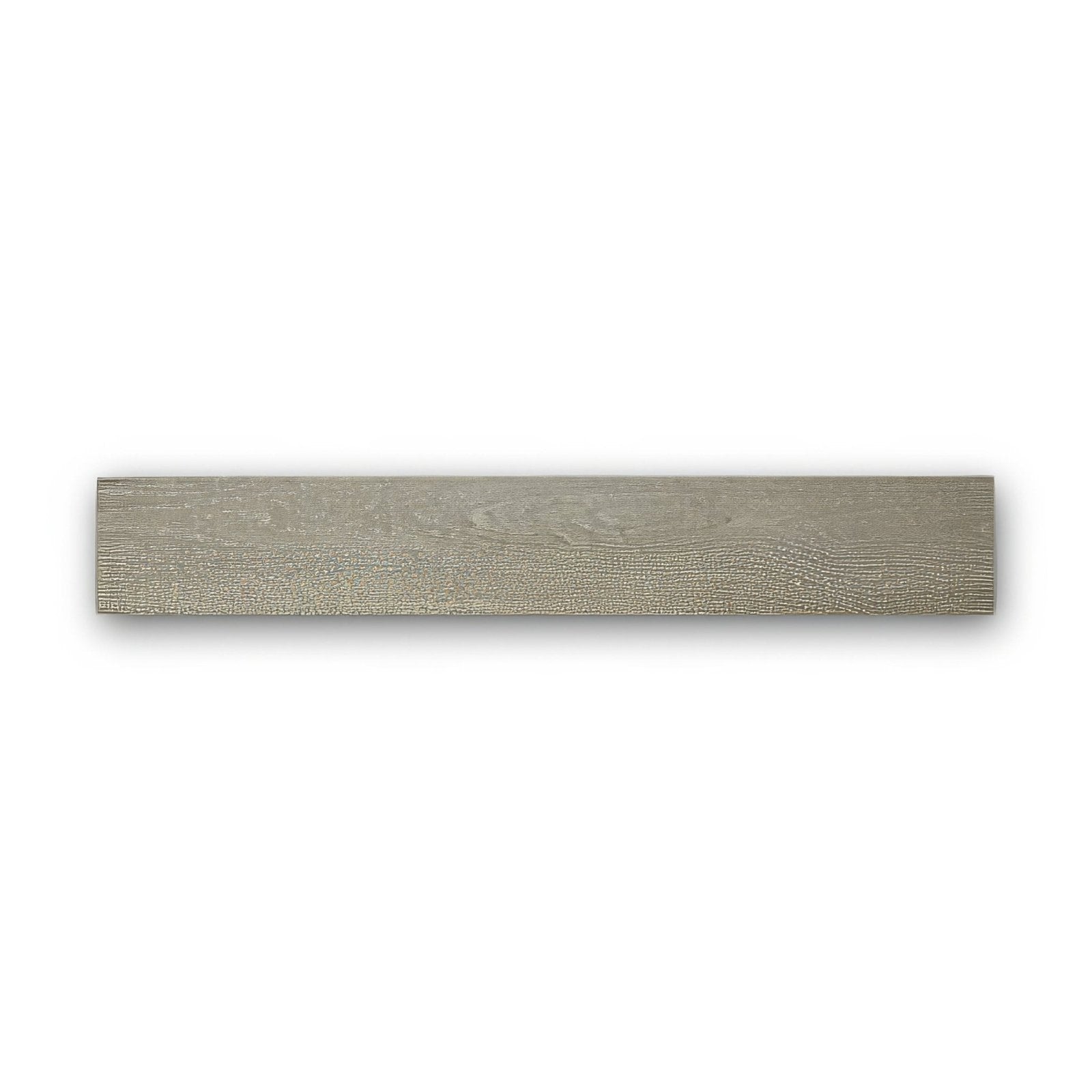 Gray wood-grain textured Sherwood Oak plank 20 x 120cm ideal for durable flooring or wall paneling