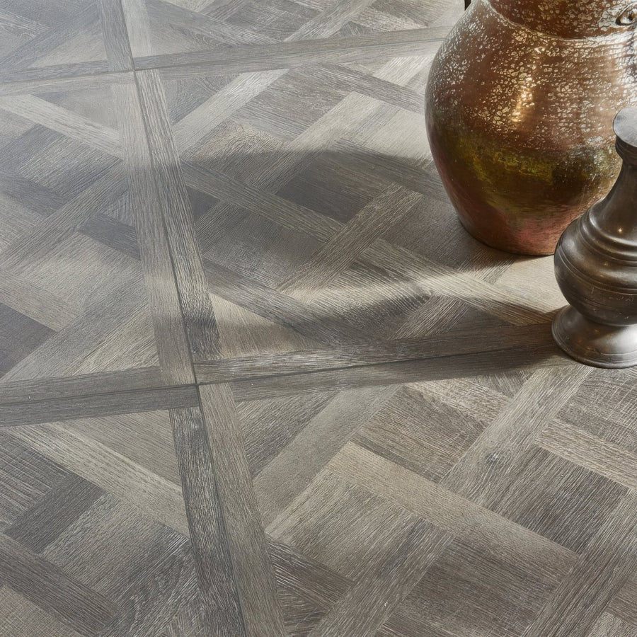 Gray wood-effect parquet flooring in a herringbone pattern sherwood rowan 20 x 120cm for stylish interiors