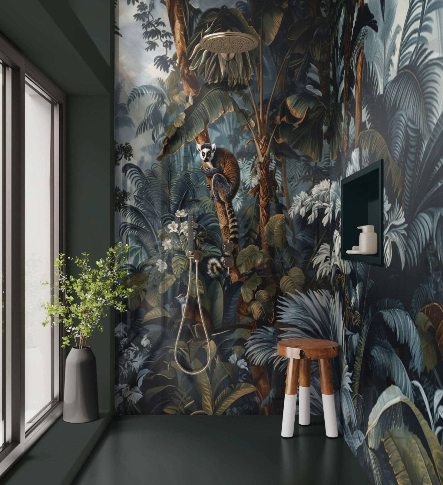 Shower Panel Blue Jungle