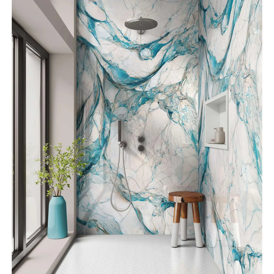 Shower Panel Blue Lamura Marble