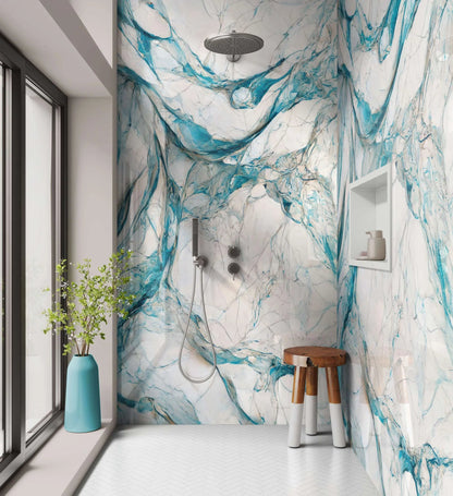Shower Panel Blue Lamura Marble