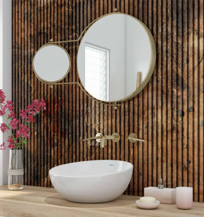 Shower Panel Copper Concrete Slat Wall